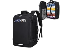 IGOLUMON Plecak męski plecak na laptopa 17,3 cala duży plecak podróżny samolot wodoodporny bagaż ręczny plecaki męskie biznesowe biuro praca podróż szkoła uniwersytet