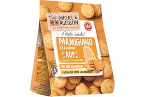 Michel et Augustin - Biscuits apéritifs au fromage Parmesan AOP 100g - Lot de 12 sachets