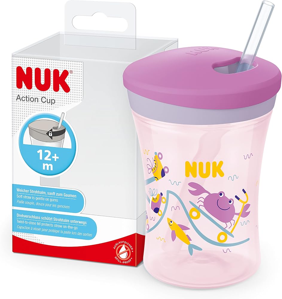 NUK Action Pipetli Bardak, 230 ml, Balık
