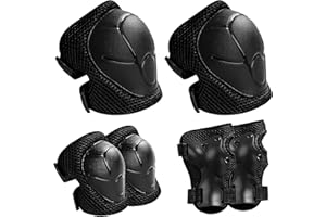 DAGORD Protecciones Patines Set Juego de Protectores para Niños Ajustables Rodilleras Coderas y Muñequeras Juego de Equipo de Protección para Niños 3-8 años para Línea Skate Monopatín Esqui