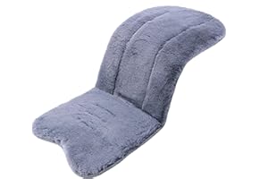 MIRACLE BABY Coussin de Siège d'hiver en Peluche pour Poussette, Coussin Chaud Soutien Bébé Naissance, Matelas à langer Rembourré Portable Coussin Réducteur de Landau (Bleu gris)