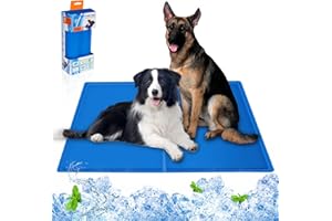 UUEMB 90x50cm Dog Cooling Mat, Large Pet Cool Mat Non-Toxic Gel Self Cooling Pad, Cooling Mat for Dogs Cats People Adults Pillow Sofas Pets Summer Sleeping