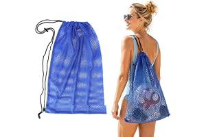 Nätväska för Sport 68 x 48 cm i 600D Polyester med Dragsko, Blå | 600D polyesternätväska med dragsko, nätficka 68 x 48 cm för simning och fitness