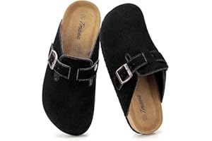 Tmaza Sabot Donna Ciabatte-Comodo Pantofole-Fibbia Regolabile al Piede Zoccoli,36-42