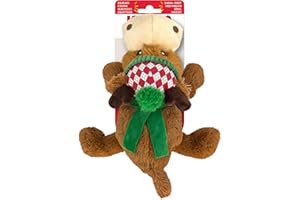 KONG Christmas Holiday Cozie Reno - Juguete de peluche suave para perros - Tamaño mediano
