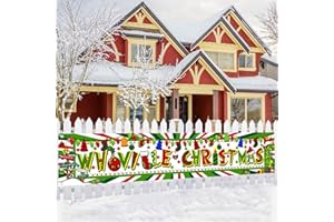 JOISHOP Large Whoville Christmas Banner,118×24 Inch Xmas Green Banner Flag Yard Hanging Sign Christmas Decorations Banner for Indoor Outdoor Party During The Winter Holidays