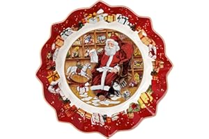 Villeroy & Boch - Toy's Fantasy Piatto Da Portata Variopinto, Adatto per Microonde, Piatto Ceramica Natale, Decorazione Natalizie, Stoviglie, Porcellana Premium