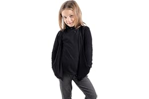 GW CLASSY OUTFIT Girls Kids Boyfriend Cardigans Plain Long Sleeve Children's Open Front Cardigan with Pockets UK Size 5-13 Years