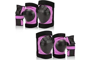 sphaiya Kid/Youth/Adult Knee Pads Elbow Pads Wrist Guards Protective Gear Set for Skateboard Roller Blades Bicycle BMX Snowboard Longboard Accessories Rollerblading Skating Cycling 6 in 1