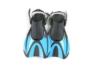 Two Bare Feet Open Heel DiveSport Swimming Diving Fins for Snorkelling for Men Women and Kids