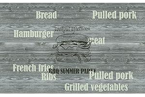 LILENO HOME Grill u. BBQ Matte 75 x 120 cm (Barbecue Planke Grau) - als perfekte bodenschutz Unterlage für Gas u. Holzkohlegrill - Grillunterlage Bodenschutzmatte für Familien-Grillabend