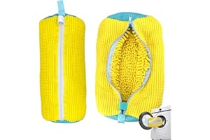 NXPUXP 2 Pcs Schuhwaschbeutel Waschmaschine,Schuhe Waschbeutel Sneaker,Anti-Verformung Sneaker Waschbeutel,Perfekt für Schuhschutz (Gelb)