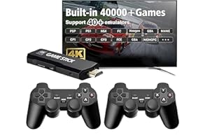 MERAPRIME Consola Retro Portatil HDMI 4K con +20000 Juegos y 40 Emuladores-HDMI Game Stick Lite para TV, Juegos Maquina Arcade y Retro (Game Stick Console 20000 Juegos)