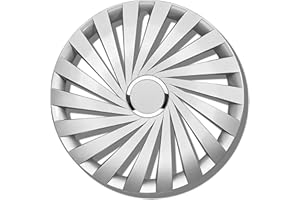 ‎KUGLO Radkappen 15 Zoll Silber glänzend Radzierblenden 4er Set - Imperium Radblenden für Stahlfelgen - Zierkappen