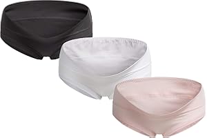 Herzmutter Slip de Talle bajo - Vientre Inferior Calzoncillos de Maternidad - Embarazo- Mezcla de algodón - Negro-Beige-Blanco-Gris-Rosa - Conjunto de 1 y 3-5700