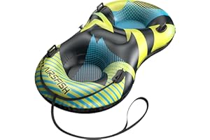 AirsFish Tube à Neige Gonflable avec Laisse remorquable, Housse Robuste résistante à l'usure et antigel pour Sports d'hiver