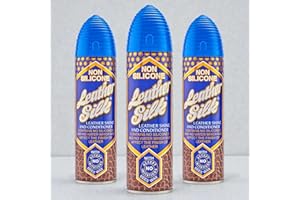 KRISHNA STORES LTD 3 x 225ml NON SILICONE LEATHER Polish, Silk Shine & Conditioner with Beeswax, Non-Silicone Formula Emollients for Leather Sofas, Handbags, Footwear, Car Seats, Furniture(675ml)
