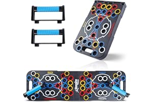 Respire Fitness 54 in 1 Complete Push-Up Board - Foldable Workout Board with Colour-Coded Muscle Targeting, Ergonomic Handles & Training Guide for Home Fitness