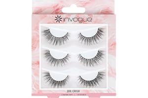 Invogue 52 55 379 Rzęsy, Czarny, 3 pary