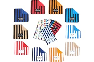 10 * Chiffons de Nettoyage pour pour nettoyer Lunettes de Soleil, Caméras, Écrans iPad, iPhone, | Microfibre Prime| Sac de Rangement | 17.5 x 17.5cm |Couleurs Vives, Gaies et Amusantes | ED HICKS