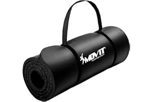 MOVIT Tappetino da Yoga - Pieghevole, Antiscivolo, da Viaggio/Casa, Lavabile, Spessore 15/10mm, Colore e Dimensione a Scelta - Tappeto Palestra, Materassino da Fitness, Pilates, Ginnastica, Yoga Mat