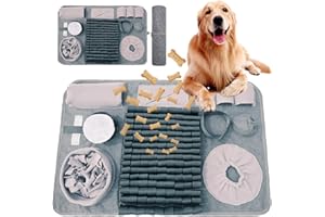 FANSEELM Hund SchnüFfelteppich, Waschbar Trainingsmatte Futtermatte SchnüFfelteppich FüR Hunde Riechen Trainieren Trainingsmatte Gegen Langeweile Und Anregung LangsamfüTterungsunterlage FüR Welpen(66 * 42cm)