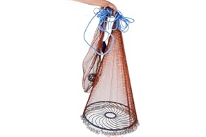 ‎ALVINLITE Wurfnetz Zum Fischen, Tragbares Fischernetz, Nylon Mesh Fischnetz zum Fangen von Angelnetz Angelzubehör, Fishing Net Handwurf Fishnets Fische Angeln Cast Net