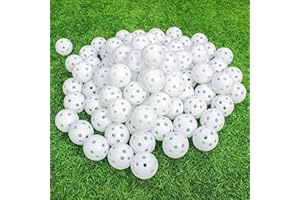 Kofull 50 PCS/ 24 PCS Balles de Practice Golf Plastique avec Circulation d'air Balle de Golf à Trous Balles perforées Balles colorées Jouets Boules de Billard pour Animaux de 40 mm