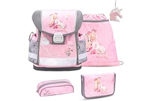 Belmil Classy Schulranzen Set 5 teilig mit extra Schlüsselanhänger