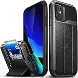 Vena vCommute Wallet Case Compatible with Apple iPhone 11 (6.1"-inch 2019), (Military Grade Drop Protection) Flip Leather Cov