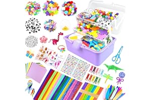 ZEIZHUBN Kit Lavoretti Creativi per Bambini 3000 Pezzi DIY Art Craft Set Scovolini Colorati per Lavoretti Giochi Creativi Bambini 4-12 Anni Decorazioni Giocattoli Regalo per Ragazzo Ragazza