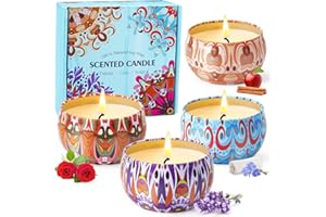 Scent-Hi Velas Aromáticas Bohemio, Cera de Soja Natural Decorativas Set de Regalo para limpieza de Aire y Relajación Corporal Velas Perfumadas