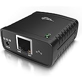 CSL - LAN Print Server Printer Server - Fast Ethernet - USB 2.0 High Speed - LRP Print Server for Windows - Network USB to RJ