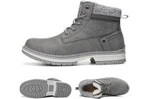 ARRIGO BELLO Snow Boots Womens Winter Boots Warm Ankle Fully Fur Lined Anti-Slip Leather Boots Work Walking Hiking Outdoor Urban 4UK-7UK