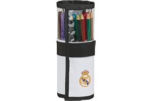 SAFTA Real Madrid Shoulder Bag with Exterior Pocket 20/21, Black White, 70xx200 mm, Roll Up Case