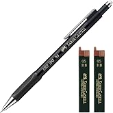 Faber-Castell Grip 1345 99 Mechanical Pencil, Lead Thickness: 0.5 mm (Black with 24 Refill Leads)