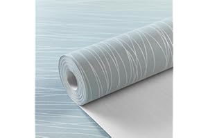 Baketron Light Blue Striped Wallpaper Modern 3D Embossed Wallpaper Metallic Sky Blue Glitter Textured Wallpaper for Bedroom Adults Teenager Living Room Lounge Hallway Hall