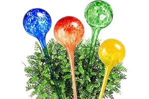 INCETUE Large Glass Self-Watering Globes (20cm, 160ml), Automatic Slow Drip Watering Bulbs & Plant Feeders for Indoor and Outdoor Potted Plants, Ideal for Holiday Plant Care (Pack of 4)