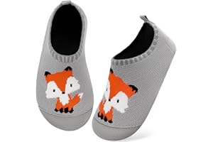 Kyopp Kapcie dziecięce dla chłopców i dziewczynek, oddychające, antypoślizgowe pantofle, miękkie, do nauki chodzenia, dla małych dzieci, do przedszkola, uniseks