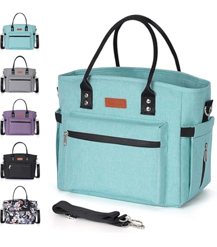 Hihealer 2-stufige Lunch-Tasche für Damen mit Stilvollem Hihealer 2-stufige Lunch-Tasche für Damen mit Stilvollem