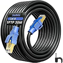 KabelDirekt – Ethernet Kabel, LAN-kabel, Netwerkkabel – 30m, Verkrijgbaar in 0,25-30m (5Gbps, voor gigabit-netwerken, switch/router/modem met RJ45, zwart/blauw