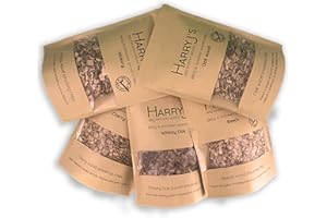 Harry J's BBQ Smoker Wood Chips set of 5x Bags Mixed Flavours Hickory Cherry Whisky Oak Barrel Beech Oak For Gas Charcoal and Electric BBQ's and Smokers