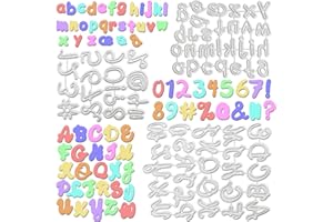 YAKLEE 72 matrici alfabeto numeri fustellati per scrapbooking fai da te in metallo album di ritagli album fotografici artigianato regalo