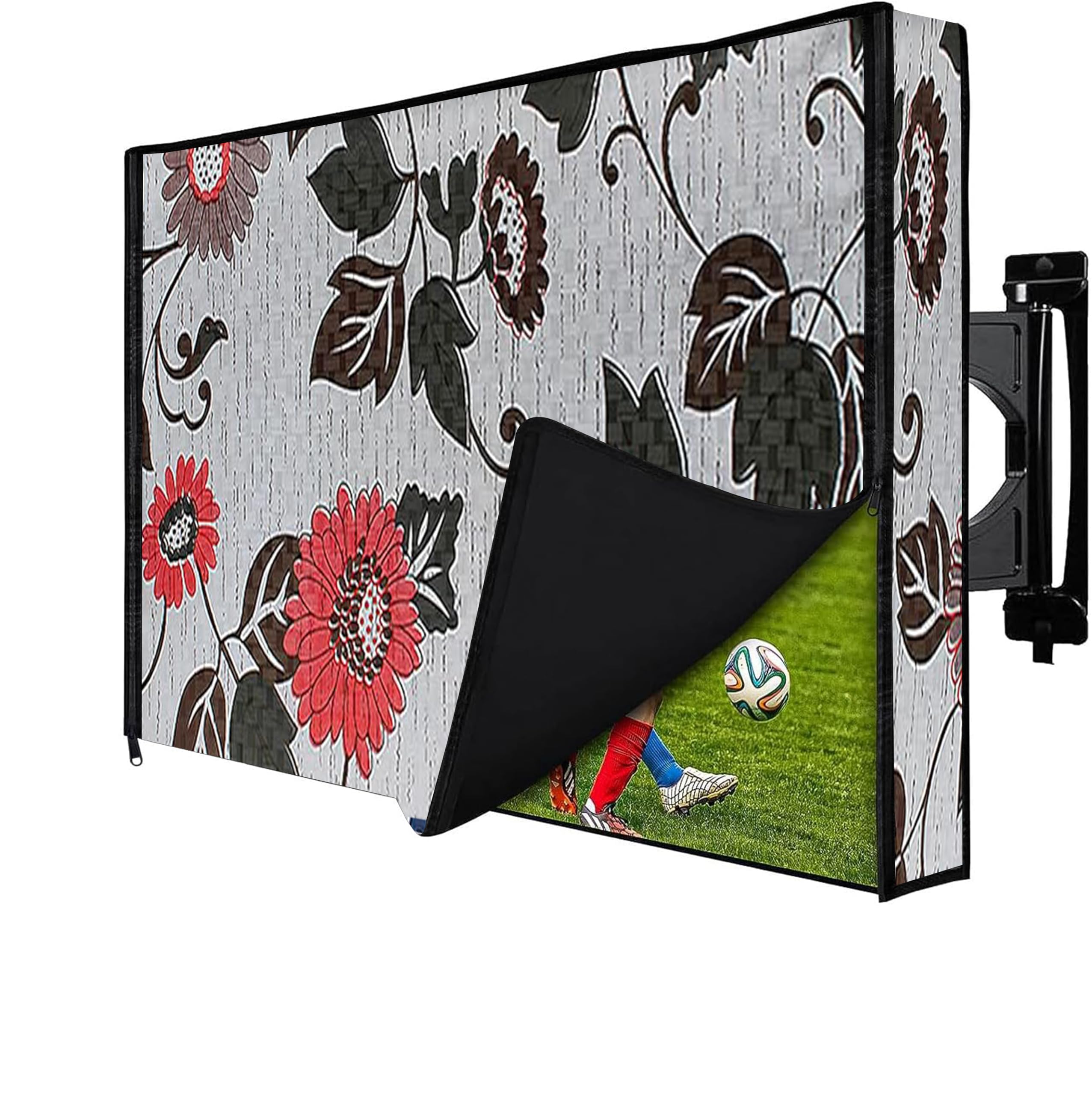 Wings Star Led Tv Cover for 43 Inches Led Tv | Dustproof & Waterproof Led Tv Cover with PVC Layer for 43 Inches Led Tv | Television Protector Cover | LCD/LED TV Monitor Cover with Zip Lock, KUM21