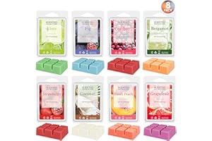 SALUBRITO Fruit Soy Wax Melts Strong Scented Gift Set for Women, Natural and Long Lasting, 8 x 2.6 oz, Aroma Wax Candle Cubes for Valentines, Birthday, Mothers Day, Anniversary