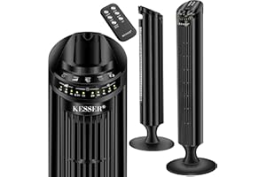 KESSER® Ventilatore a torre con TELECOMANDO - ventilatore a colonna con display a LED - ventilatore a piantana - climatizzatore
