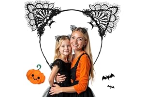 wonderCat LONDON Halloween Cat Ear Headband – Black Cat Ear Hair Accessory for Cosplay, Fancy Dress, Masquerade & Party Costumes, Halloween Cat Ears Headband