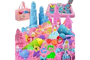 FACAIHY Sabbia Cinetica Bambini Set 1000g, Magica per Bambini,Attività con Sabbia Cinetica Piccoli Giocattoli Sensoriali con Sabbia Magica Giochi Sabbia per Bambina Bambini 3 4 5 6 7 8 9 Anni