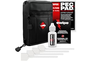 Photographic Solutions Digital Survival Kit - Type-3 (24mm) Sensor Swabs, PEC-PAD Photo Wipes, E-Wipe Packet, Aeroclipse Optic Cleaner Non-Flamable Solution - Camera Cleaning Kit with Travel Bag