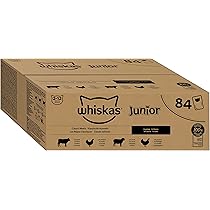 Whiskas Junior Natvoer - Classic - Selectie in saus - maaltijdzakjes 84 x 85g Whiskas Junior Natvoer - Classic - Selectie in saus - maaltijdzakjes 84 x 85g